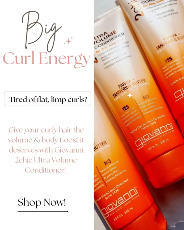 Craving volume for your curls, waves, or fine hair? Look no further! 👇💦

The Giovanni 2chic Ultra Volume Papaya 🍈 & Tangerine 🍊 Butter Conditioner is here! This tropical escape gives you amazing body & moisture.

Bonus: It works beautifully as a cowash AND a leave-in conditioner! Multi-tasking and smells absolutely divine too ✨

You loved discovering it (and 3 other Giovanni faves!) in our April Box. Now, it's available in our shop!

Grab yours & turn up the volume! 🥭🍊
.
.
.
.

#Giovanni #VolumeBoost #CurlyCommunity #WavyHairJourney #FineHairSolutions #CowashMethod #LeaveInConditioner #PapayaTangerine #HairGoals #Curlsallowed #GiovanniHair #UltraVolume #CurlyHair #WavyHair #FineHair #Cowash #LeaveIn